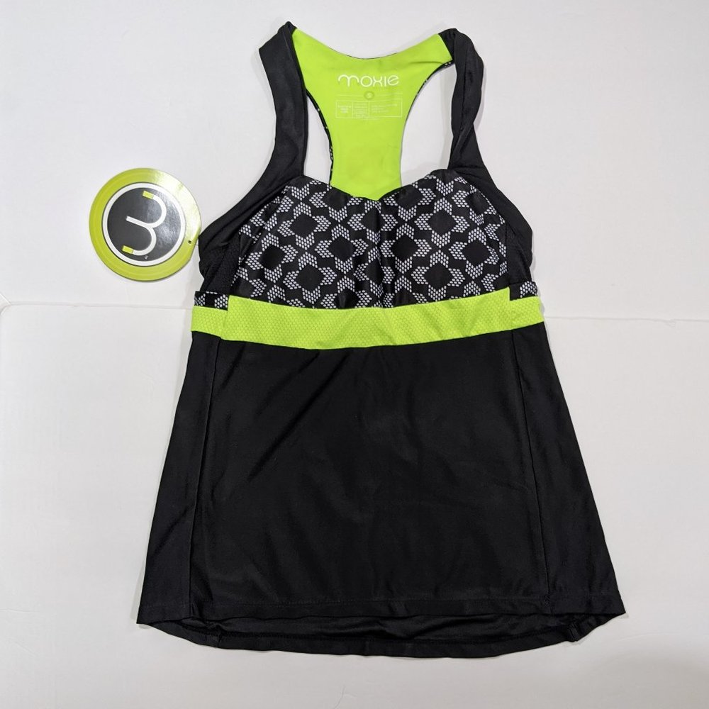 NWT Moxie Cycling Tank Top Black Lumenex Padded S